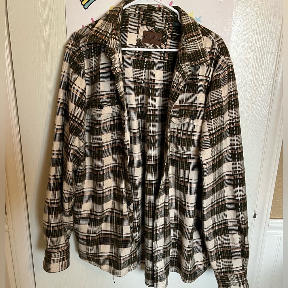 Orvis Men’s Heavy Brown Flannel Shacket